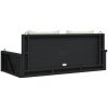 Gungbänk med dynor svart 119x56x48 cm konstrotting vidaXL – miniatyr 6