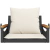 Gungbänk med dynor svart konstrotting vidaXL 63 x 62 x 40 cm – miniatyr 4