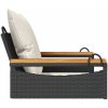 Gungbänk med dynor svart konstrotting vidaXL 63 x 62 x 40 cm – miniatyr 5