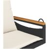 Gungbänk med dynor svart konstrotting vidaXL 63 x 62 x 40 cm – miniatyr 7