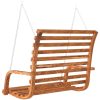 Gungbänk med massivt böjträ med teakyta 126x63x92 cm vidaXL – miniatyr 5