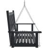 Gungbänk med metallkedjor svart massivt granträ vidaXL 115 x 65 x 63 cm – miniatyr 5