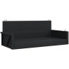 Gungbänk svart 119x56x48 cm konstrotting vidaXL – miniatyr 2