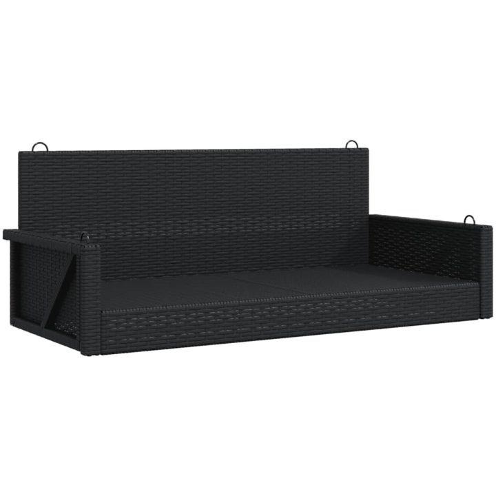 Gungbänk svart 119x56x48 cm konstrotting vidaXL – bild 2