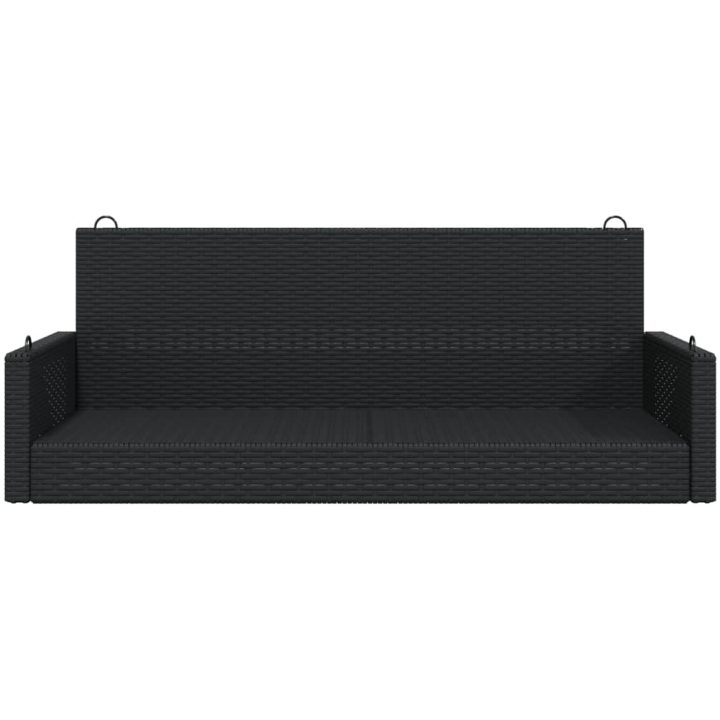 Gungbänk svart 119x56x48 cm konstrotting vidaXL – bild 4