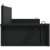 Gungbänk svart 119x56x48 cm konstrotting vidaXL – miniatyr 5