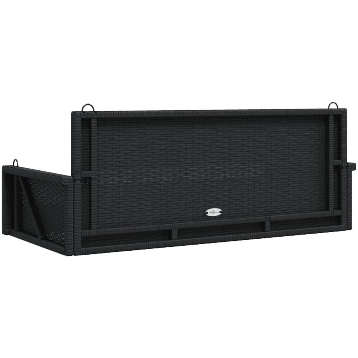 Gungbänk svart 119x56x48 cm konstrotting vidaXL – bild 6