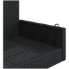 Gungbänk svart 119x56x48 cm konstrotting vidaXL – miniatyr 7