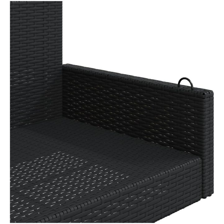 Gungbänk svart 119x56x48 cm konstrotting vidaXL – bild 7