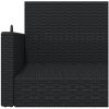 Gungbänk svart 119x56x48 cm konstrotting vidaXL – miniatyr 8