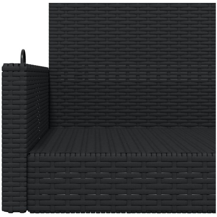 Gungbänk svart 119x56x48 cm konstrotting vidaXL – bild 8