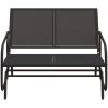 Gungbänk svart 120,5x76x86,5 cm textilene&stål vidaXL – miniatyr 3