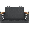 Gungbänk svart konstrotting vidaXL 63 x 62 x 40 cm – miniatyr 4