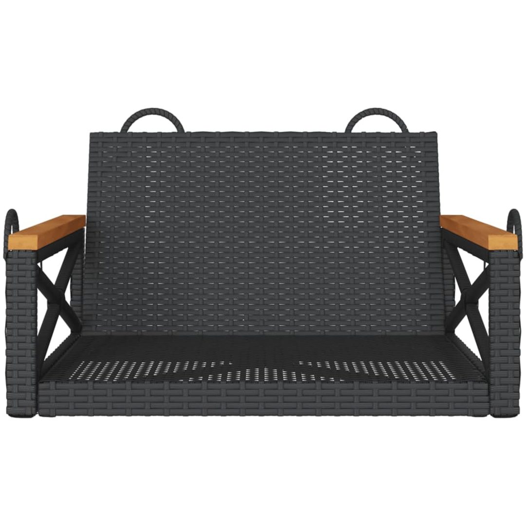 Gungbänk svart konstrotting vidaXL 63 x 62 x 40 cm – bild 4