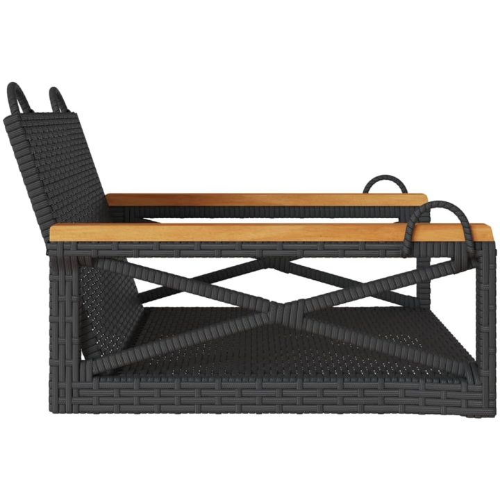 Gungbänk svart konstrotting vidaXL 63 x 62 x 40 cm – bild 5