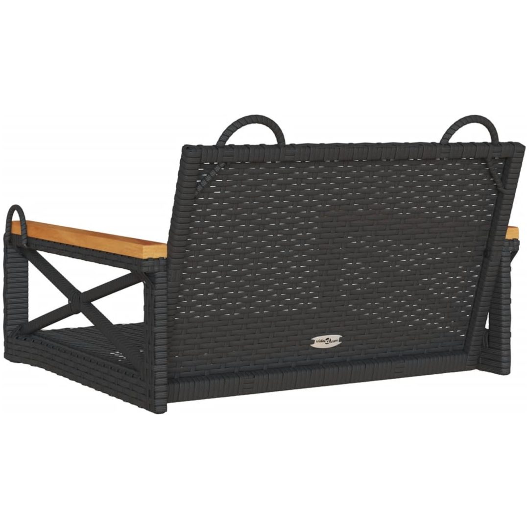 Gungbänk svart konstrotting vidaXL 63 x 62 x 40 cm – bild 6