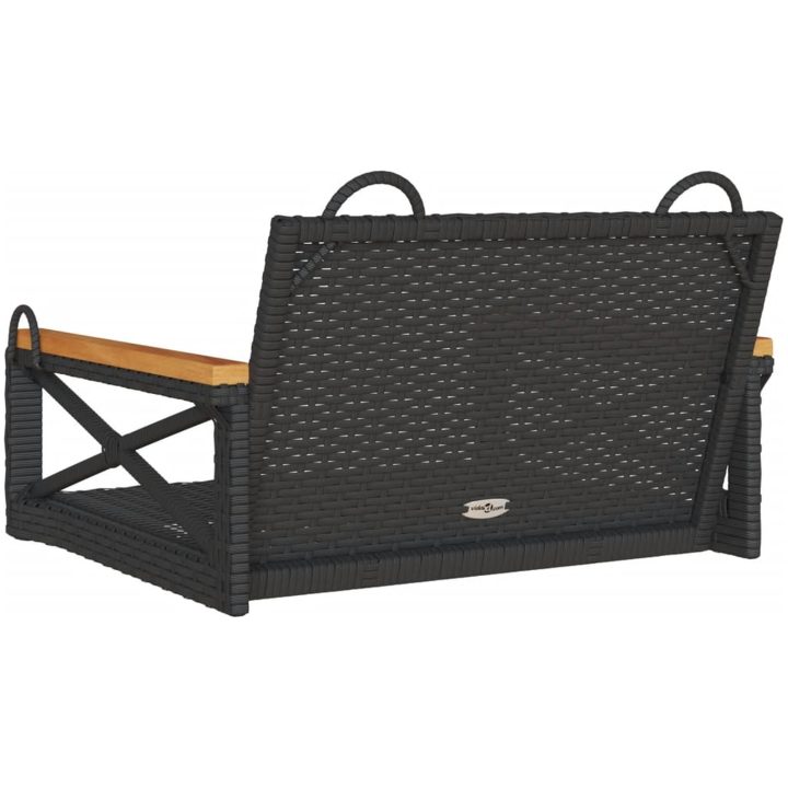 Gungbänk svart konstrotting vidaXL 63 x 62 x 40 cm – bild 6