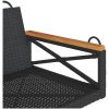 Gungbänk svart konstrotting vidaXL 63 x 62 x 40 cm – miniatyr 7