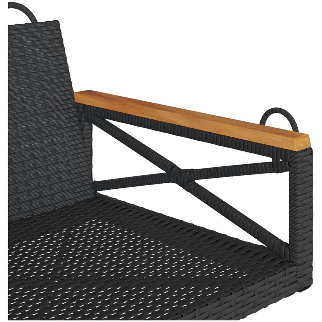 Gungbänk svart konstrotting vidaXL 63 x 62 x 40 cm – bild 7
