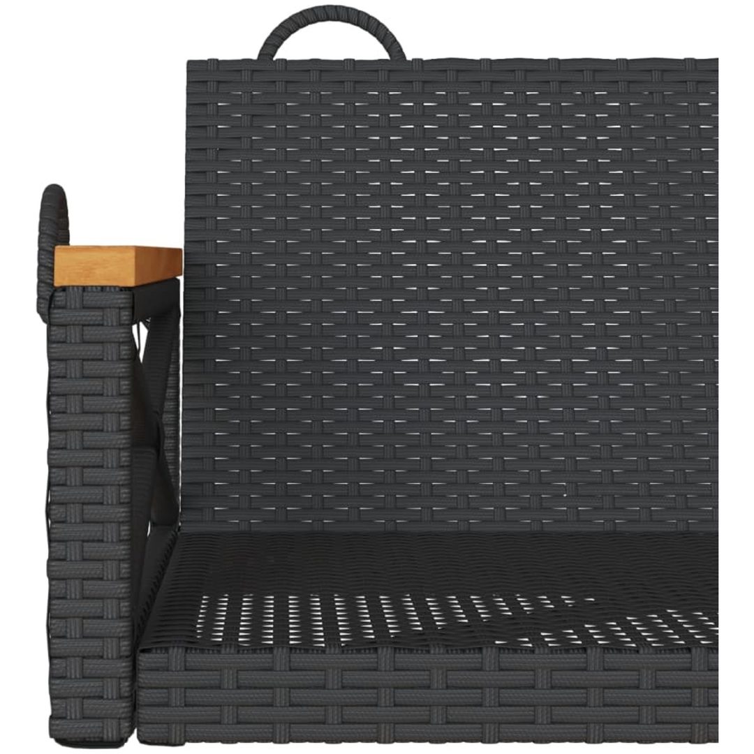 Gungbänk svart konstrotting vidaXL 63 x 62 x 40 cm – bild 8