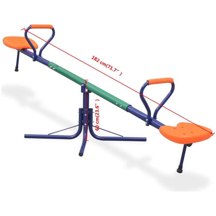 Gungbräda 360 graders rotation orange vidaXL 2 - Manna – bild 8