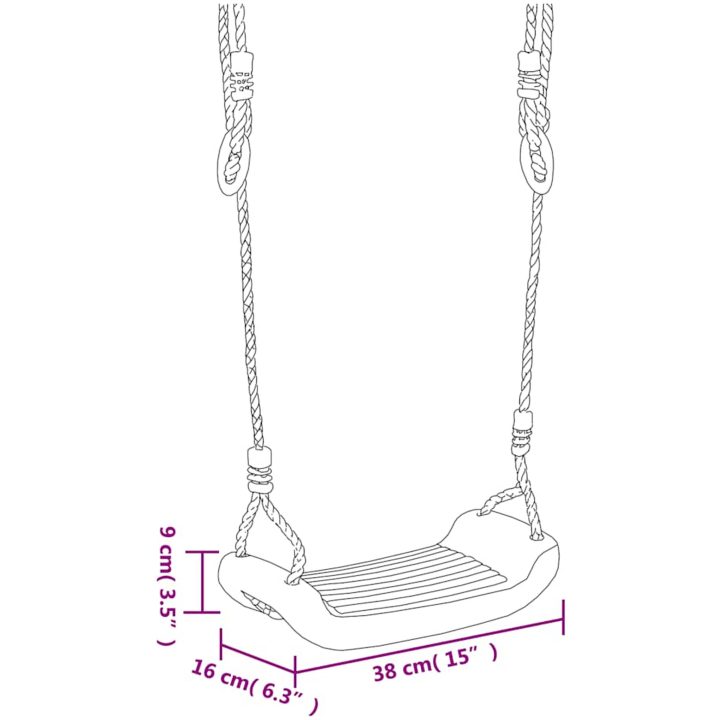 Gungor med rep 2 st blå 38x16 cm polyeten vidaXL – bild 7