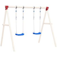 Gungor med rep 2 st blå 38x16 cm polyeten vidaXL