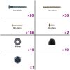 Gungsitsar med rep 2 st blå 37x15 cm polyeten vidaXL – miniatyr 6