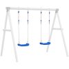 Gungsitsar med rep 2 st blå 37x15 cm polyeten vidaXL – miniatyr 1