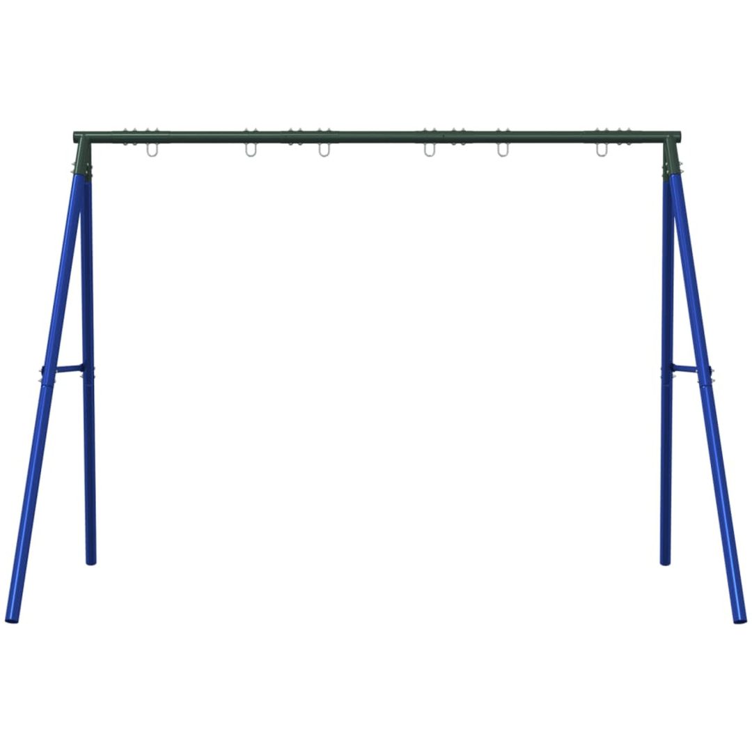 Gungställning för utomhusbruk med 6 hängkrokar blå stål vidaXL 273.5 cm – bild 3