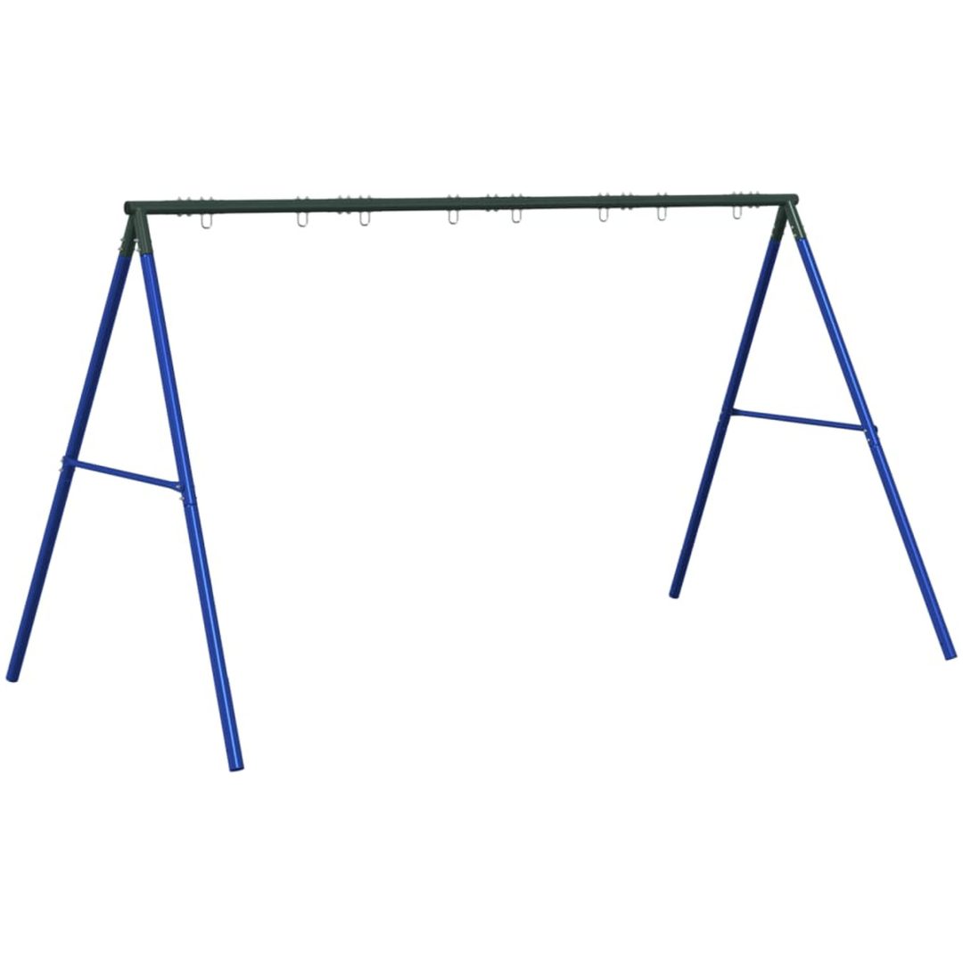 Gungställning för utomhusbruk med 8 hängkrokar blå stål vidaXL 341 cm – bild 2