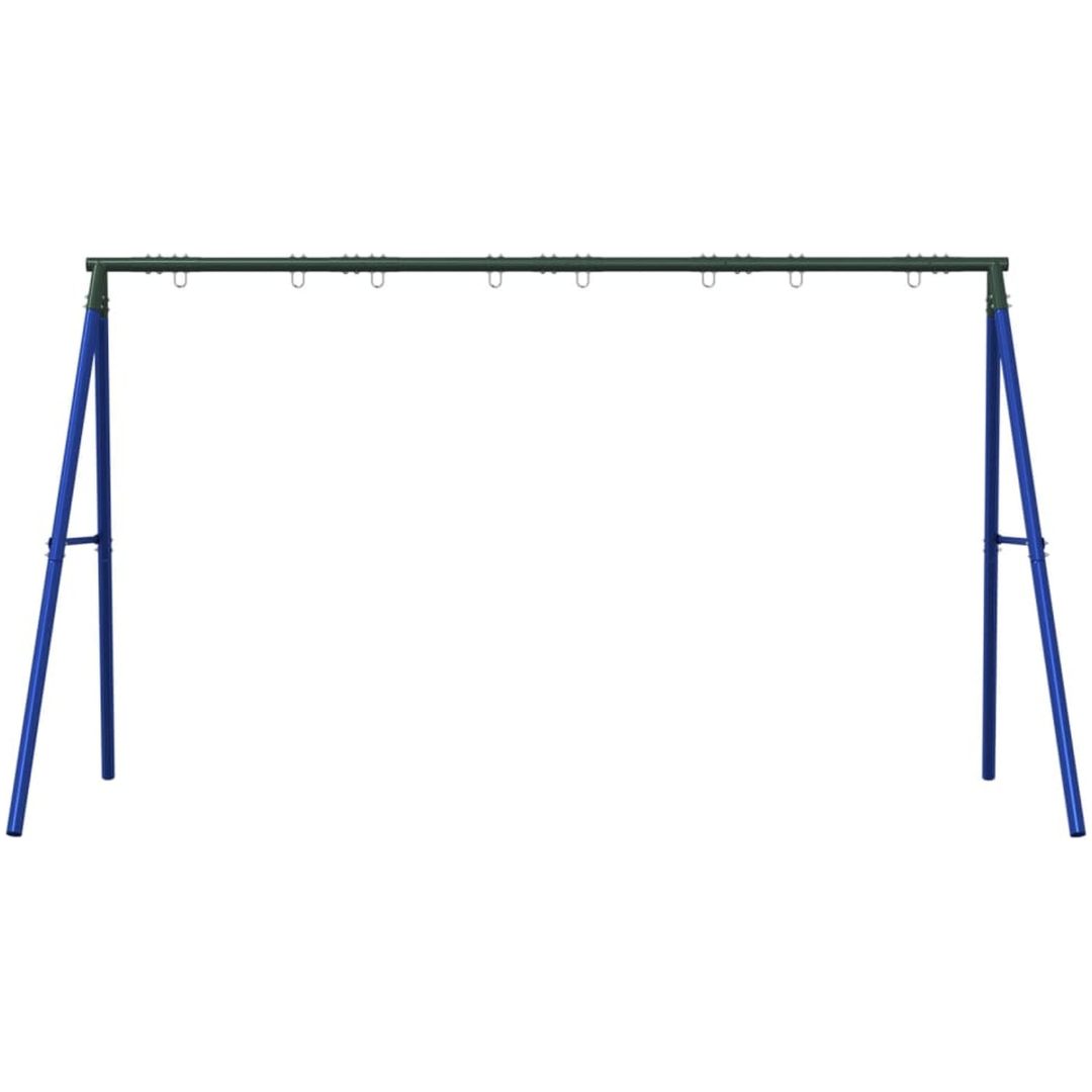 Gungställning för utomhusbruk med 8 hängkrokar blå stål vidaXL 341 cm – bild 3