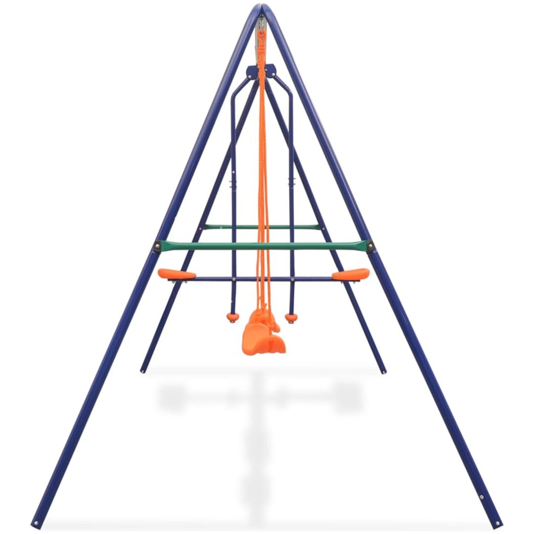 Gungställning med 4 sitsar orange vidaXL – bild 3