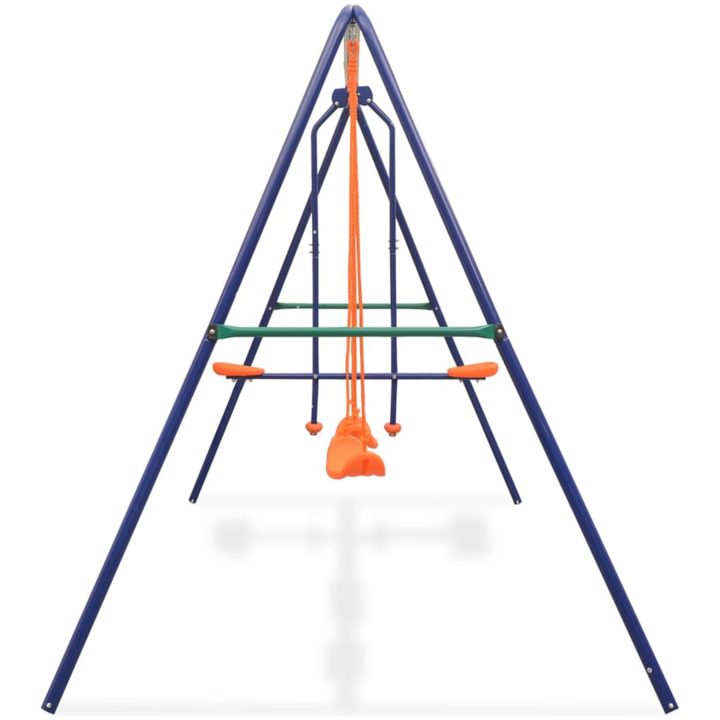 Gungställning med 4 sitsar orange vidaXL – bild 3