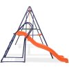 Gungställning med rutschkana och 3 sitsar orange vidaXL – miniatyr 2
