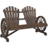 Gungstol 2-sits adirondack massivt granträ vidaXL – miniatyr 2