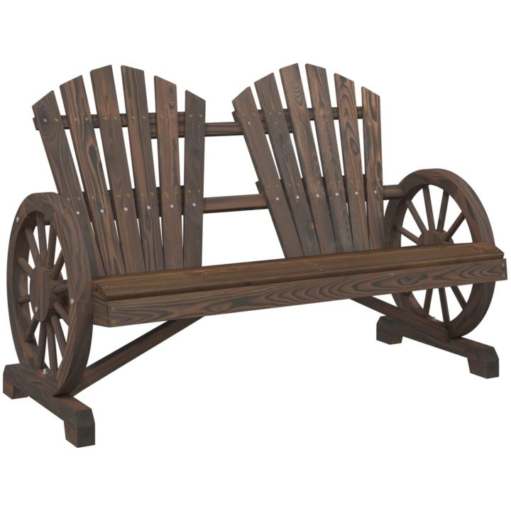 Gungstol 2-sits adirondack massivt granträ vidaXL – bild 2