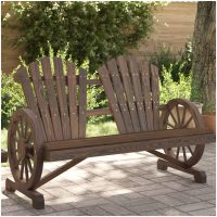 Gungstol 2-sits adirondack massivt granträ vidaXL