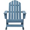Gungstol adirondack massivt granträ blå vidaXL – miniatyr 2