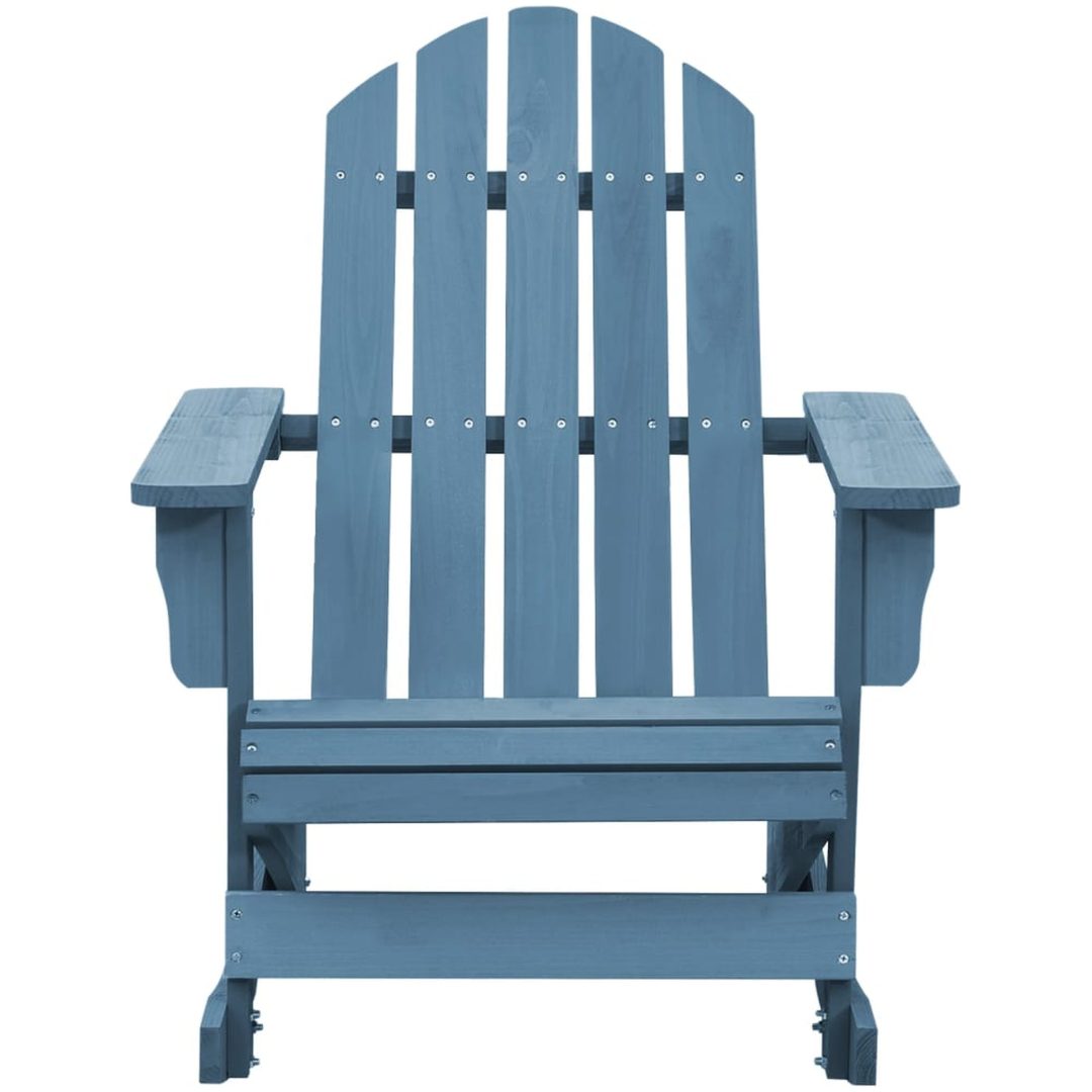 Gungstol adirondack massivt granträ blå vidaXL – bild 2