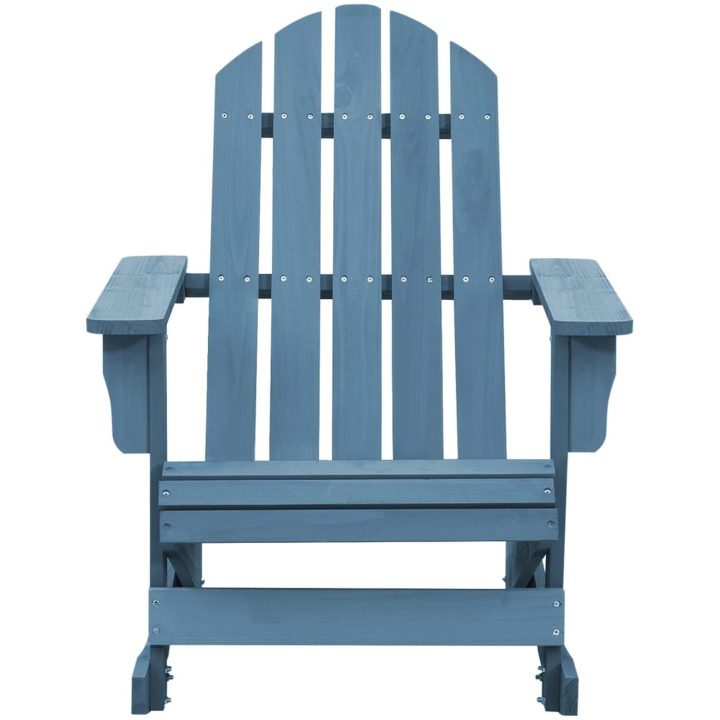Gungstol adirondack massivt granträ blå vidaXL – bild 2
