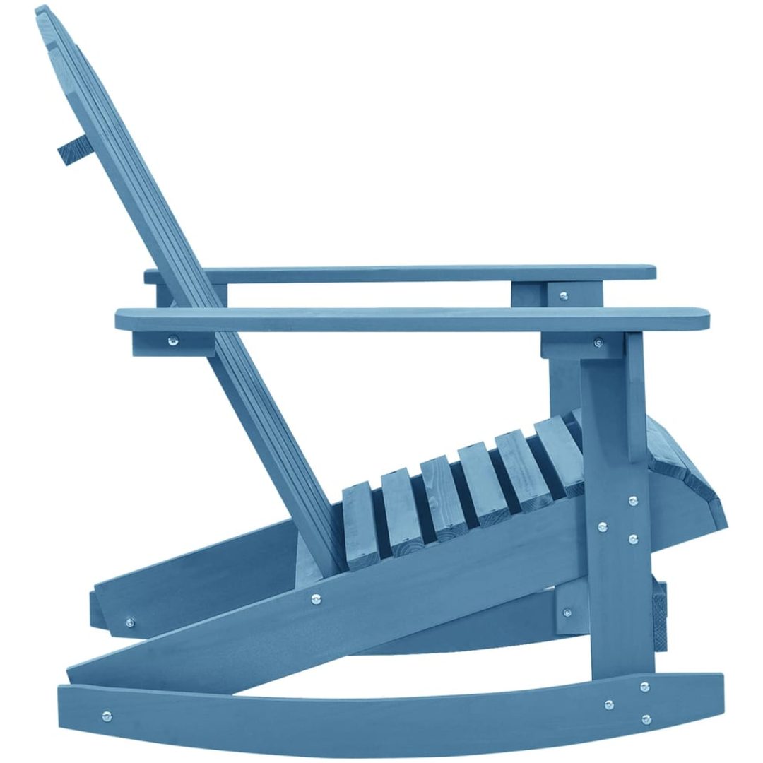 Gungstol adirondack massivt granträ blå vidaXL – bild 3