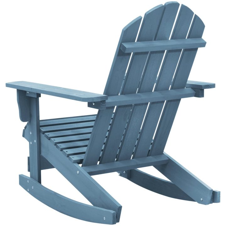 Gungstol adirondack massivt granträ blå vidaXL – bild 4