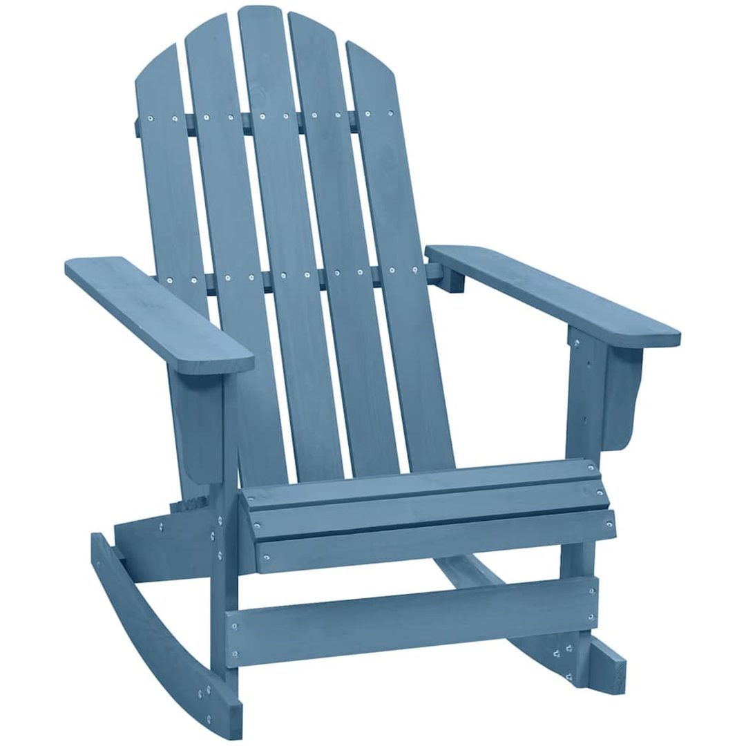 Gungstol adirondack massivt granträ blå vidaXL