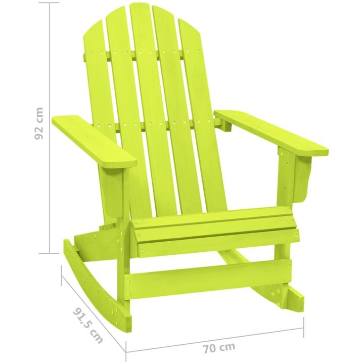 Gungstol adirondack massivt granträ grön vidaXL – bild 6