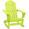 Gungstol adirondack massivt granträ grön vidaXL – miniatyr 1