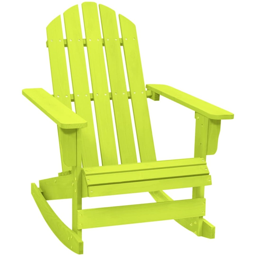 Gungstol adirondack massivt granträ grön vidaXL