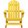 Gungstol adirondack massivt granträ gul vidaXL – miniatyr 2