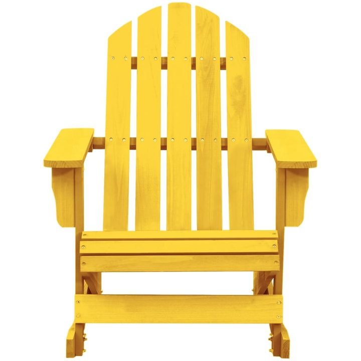Gungstol adirondack massivt granträ gul vidaXL – bild 2