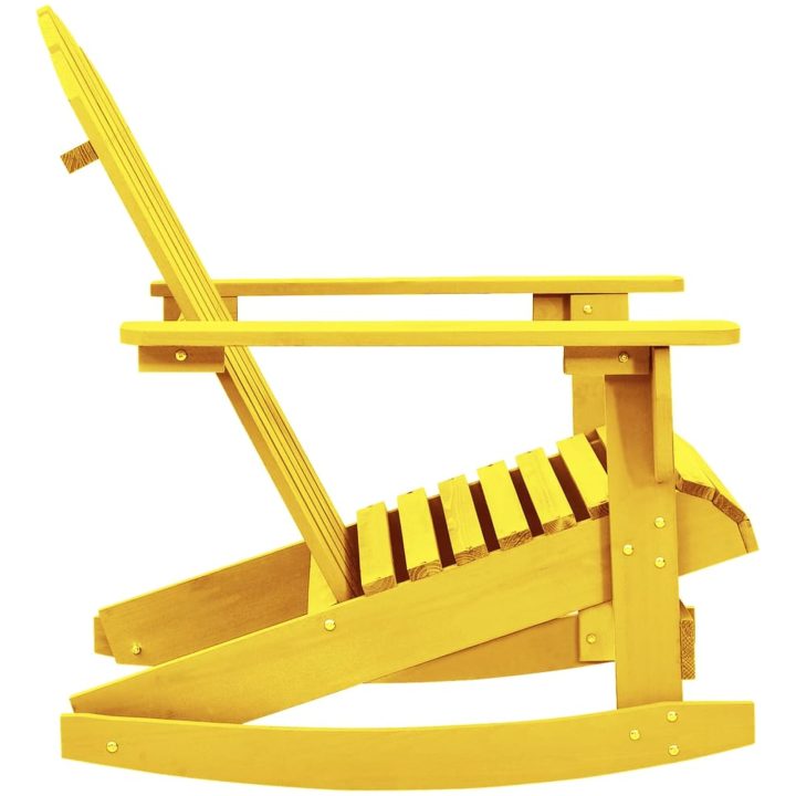Gungstol adirondack massivt granträ gul vidaXL – bild 3